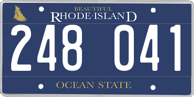 RI license plate 248041