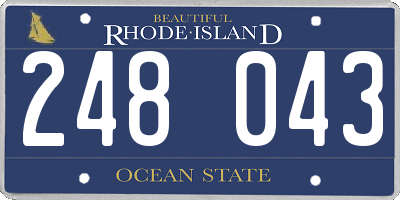 RI license plate 248043