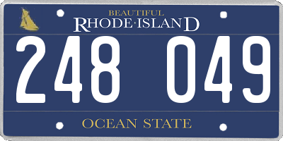 RI license plate 248049