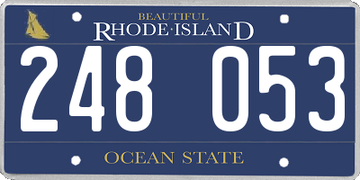 RI license plate 248053