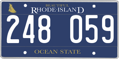 RI license plate 248059