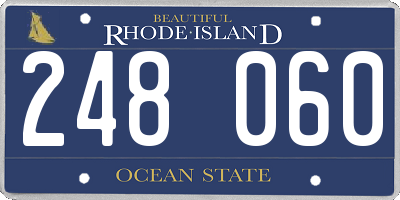 RI license plate 248060