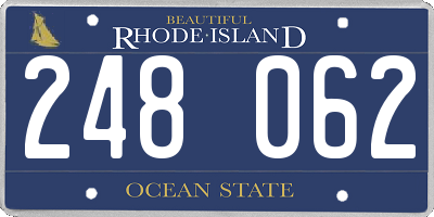 RI license plate 248062