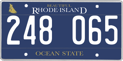 RI license plate 248065