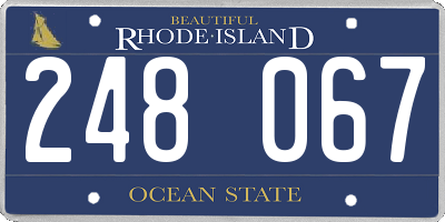 RI license plate 248067