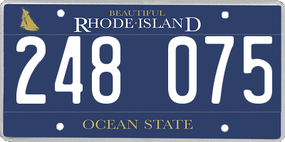 RI license plate 248075
