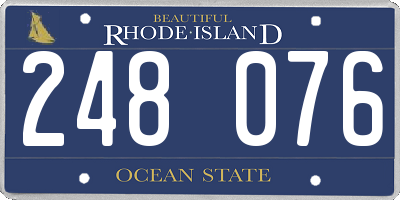 RI license plate 248076