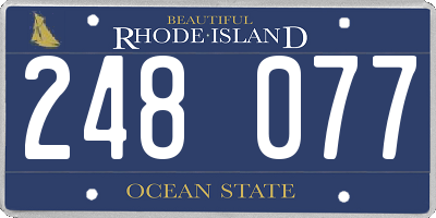 RI license plate 248077