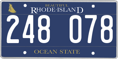 RI license plate 248078