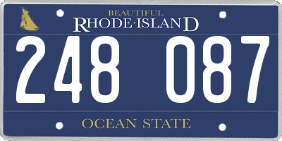RI license plate 248087
