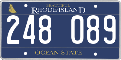 RI license plate 248089