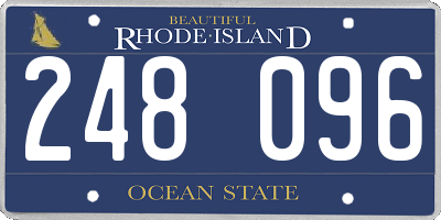 RI license plate 248096