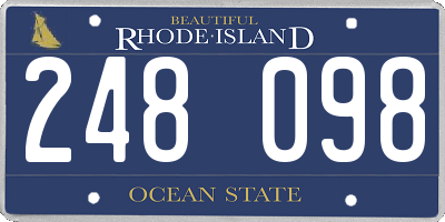 RI license plate 248098