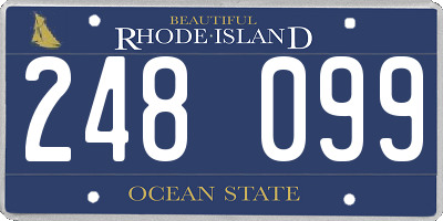 RI license plate 248099