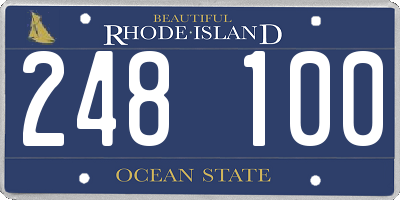 RI license plate 248100