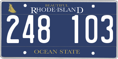 RI license plate 248103
