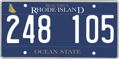 RI license plate 248105