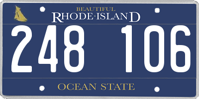 RI license plate 248106