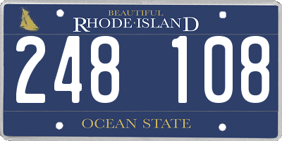 RI license plate 248108