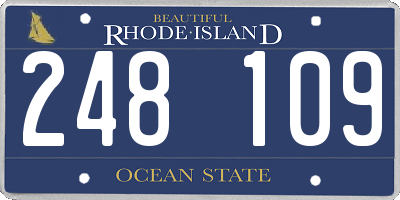 RI license plate 248109