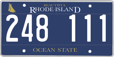 RI license plate 248111