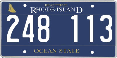 RI license plate 248113