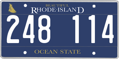 RI license plate 248114