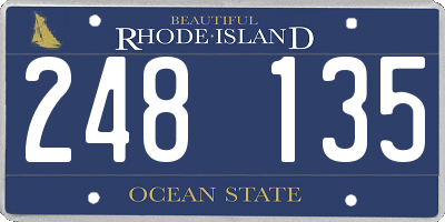 RI license plate 248135