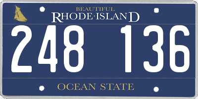 RI license plate 248136