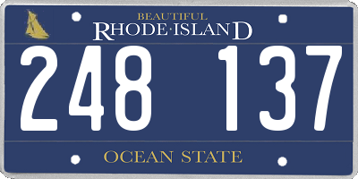 RI license plate 248137