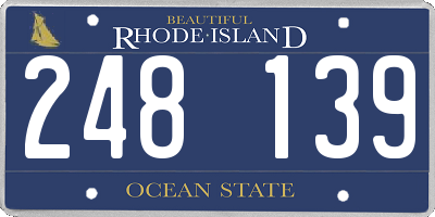 RI license plate 248139
