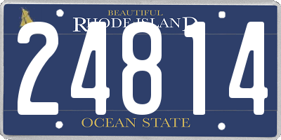 RI license plate 24814