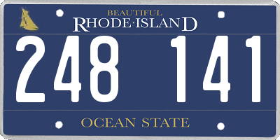 RI license plate 248141