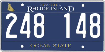 RI license plate 248148