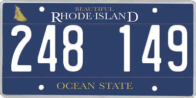 RI license plate 248149
