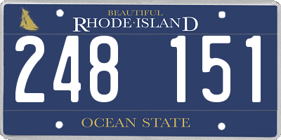 RI license plate 248151