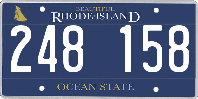 RI license plate 248158