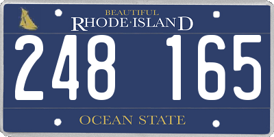 RI license plate 248165