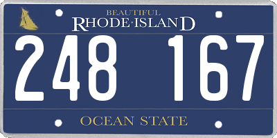 RI license plate 248167