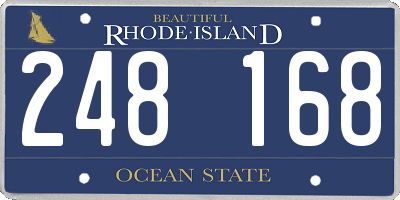 RI license plate 248168