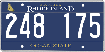 RI license plate 248175