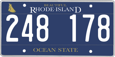 RI license plate 248178