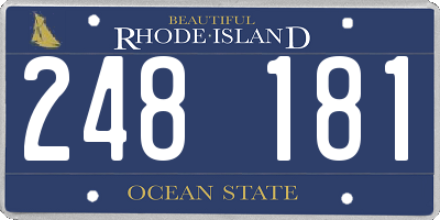 RI license plate 248181