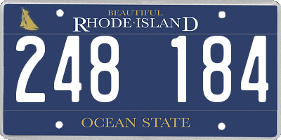 RI license plate 248184