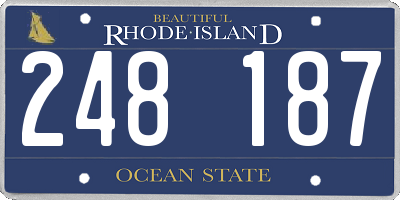 RI license plate 248187