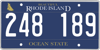 RI license plate 248189