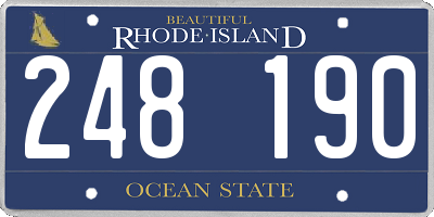 RI license plate 248190
