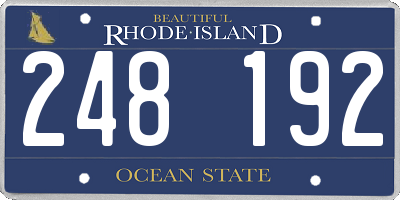 RI license plate 248192