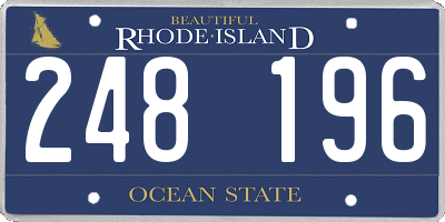RI license plate 248196