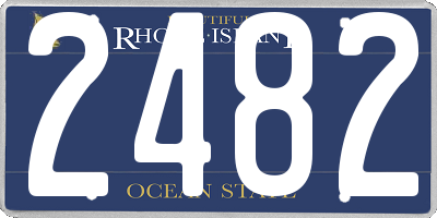 RI license plate 2482